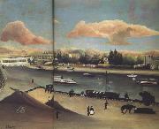 Henri Rousseau View of Point-du-Jour.Sunset china oil painting reproduction